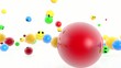 colourful jumping balls