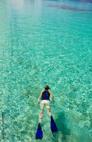 Photo: Woman snorkeling Woman snorkeling