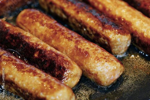 Photo: Cooking sausages Cooking sausages