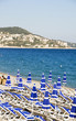 beach lounge chairs Nice France Cote d' Azur