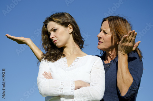 Photo: Family argument, mother and daughter dispute Family argument, mother and daughter dispute