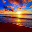Beautiful tropical sunset on the beach