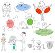 Vector monster collection on a white background