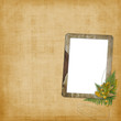 Abstract ancient brown background with old frame in scrapbooking Abstract ancient brown background with old frame in scrapbooking