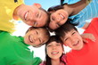 Happy children in circle