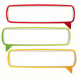 Colorful speech bubble frames. Colorful speech bubble frames.