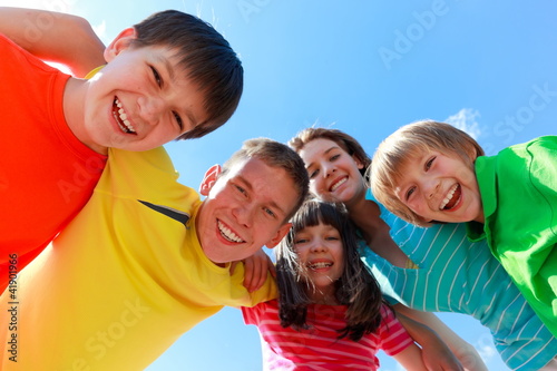 Photo: Happy enthusiastic children Happy enthusiastic children