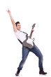 Rock star with a guitar
