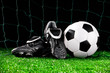 soccer ball and cleats