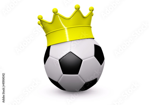 Illustration: Fussball mit Krone Fussball mit Krone