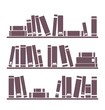 Book on the shelf vector simply vintage illustration