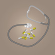 stethoscope with pill