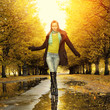 Photo : Woman at autumn Woman at autumn