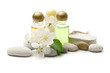 Apple tree flowers, stones and shampoo Apple tree flowers, stones and shampoo