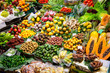 Barcelona Boqueria market fruits display Barcelona Boqueria market fruits display