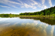 Beautiful Irish forest reflected in the lake Beautiful Irish forest reflected in the lake