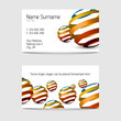 Set of modern vector business card templates