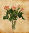 Bouquet of rose in vintage style