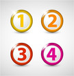 One two three four - vector progress icons One two three four - vector progress icons