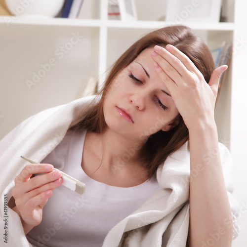 Photo: she suffers a cold she suffers a cold