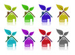 Maisons écologiques colorées