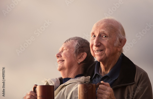 Photo: Happy Senior Citizen Couple Outside Happy Senior Citizen Couple Outside