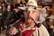 Wide Eyed Trapper in Saloon