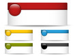 Colorful Banners with Blank Space and Glossy Buttons