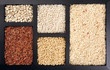 Various cereal in wood box Various cereal in wood box