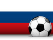 Russia Soccer Ball with Flag Background Russia Soccer Ball with Flag Background