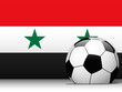 Syria Soccer Ball with Flag Background Syria Soccer Ball with Flag Background