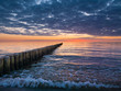 Abends an der Ostseeküste.