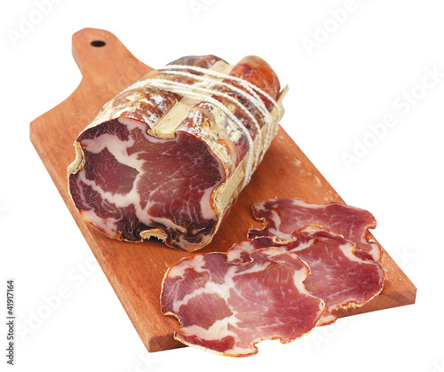 Foto: Salume italiano, coppa steccata Salume italiano, coppa steccata