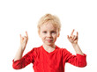 Little boy in red sweater Little boy in red sweater