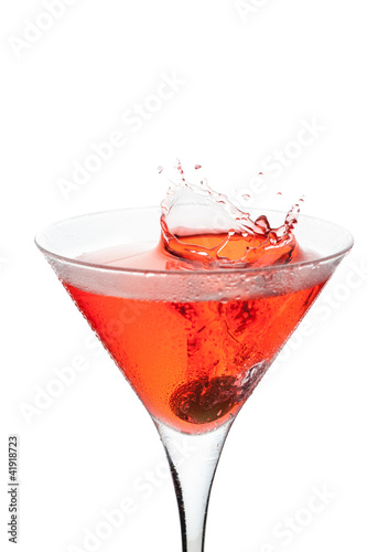 Photo: Red cocktail with splash Red cocktail with splash