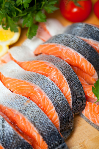 Photo: raw salmon raw salmon