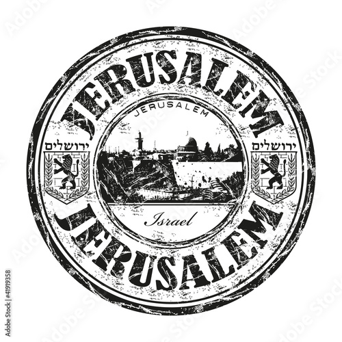 Vektor: Jerusalem grunge rubber stamp Jerusalem grunge rubber stamp