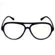 black glasses isolated on white