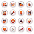 Organizer icons. Black red series.