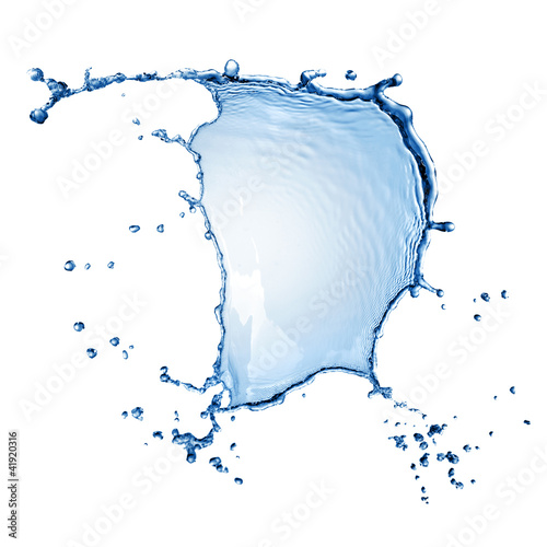 Photo: water splash isolated on white water splash isolated on white