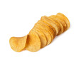 potato chips on a white background potato chips on a white background