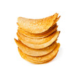 potato chips on a white background potato chips on a white background