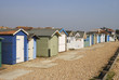 Beach huts at Ferring. West Sussex. England