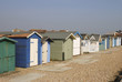 Beach huts at Ferring. West Sussex. England