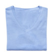 Blue folded woman knitted blouse Blue folded woman knitted blouse