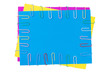 Colour paper with a paper clip