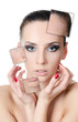 Photo: The beautiful girl with problems on the face The beautiful girl with problems on the face