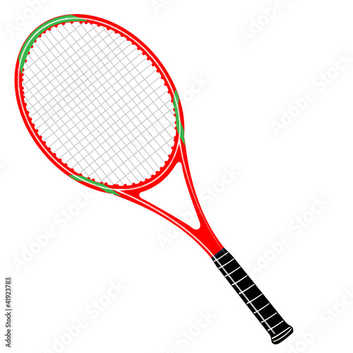 Illustration: Tennisschläger rot / grün Tennisschläger rot / grün
