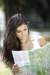 Girl with map