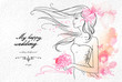 Wedding watercolor background